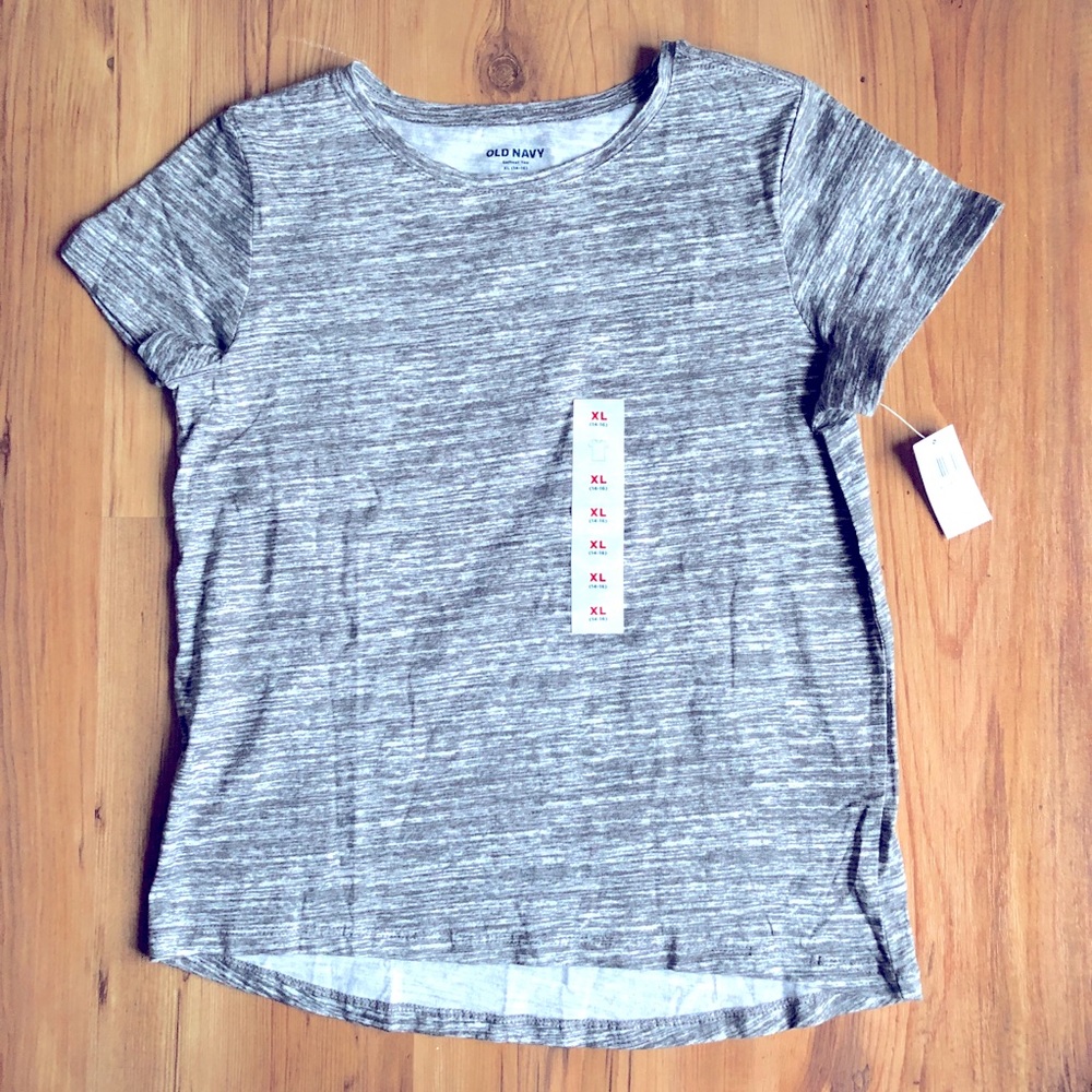 NEW Softest Scoop Neck T Shirt Gray XL Girl’s